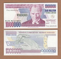 AC - TURKEY- 7TH EMISSION 1 000 000 TL P 01 000 526 UNCIRCULATED - Turquie