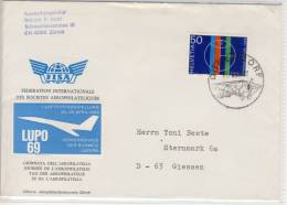 Sonderstempel DÜBENDORF, 1969, 1. Luftpostausstellung Verkehrshaus Luzern, - First Flight Covers