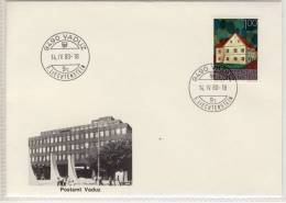 FL - 9490  VADUZ , Cancelation 1980,  Postamt Vaduz  On Cover And Stamp - Macchine Per Obliterare (EMA)