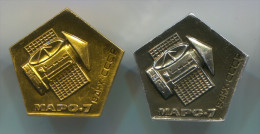 Space Cosmos Spaceship Programe - Soviet Union / Russia, Vintage Pin, Badge, Lot 2 Pieces - Raumfahrt