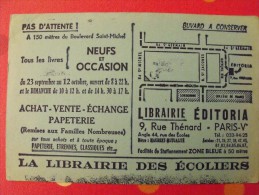 Buvard Librairie éditoria. écoliers. Paris. Vers 1950 - L