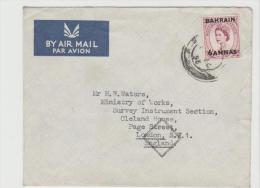 GS004/ Brief, Bahrein O.H.M.S. Nach London 1956 - Bahrain (...-1965)