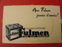 Buvard Accumulateurs Fulmen. Vers 1950 - Transporte