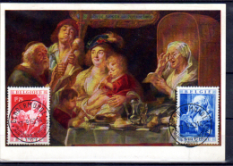 1949 Tableaux De Jordaens, Ø Dendermonde, 793 / 794, Cote 90  €,  Musique - 1934-1951