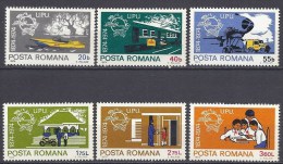 Romania 1974 Centenary UPU U.P.U. Universal Postal Union Transport Organizations Train Ship Car Stamps MNH SC#2486-2491 - WPV (Weltpostverein)