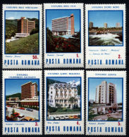 Romania 1986 Tourist Hotels Holidays Tourism Architecture Geography Places Building Stamps MNH SC 3373-3378 - Hotels- Horeca