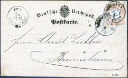 Hannover 22.11.1872 Mit 1/2 Groschen Orange DR Nr. 14 Nach Bremerhaven - Storia Postale