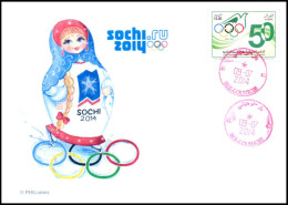ALGERIE ALGERIA 2014  - Philatelic Cover - Sotchi Sochi Соч 80; 2014 - Mamouchka Poupée ку - Winter 2014: Sochi