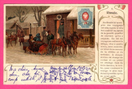 X - Russie - Transport De Voyageurs - Chevaux - Cocher - Traîneaux - Ribitka - Téléga - Troïka - 1901 - Précurseur - Postal Services