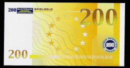 Spielgeld "BUNTEBANK" Typ A, 200 EURO, Training, Education, Play Money, EURO Size, RRR, UNC, Billet Scolaire - Autres & Non Classés