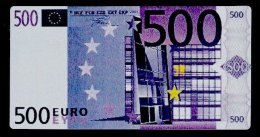 Test Note "neutral" Testnote, POLYMER, 500 EURO, Typ D, Training,  Beids. Druck, EURO Size, RRR, UNC, Billet Scolaire - Sonstige & Ohne Zuordnung