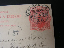 == GB Karte 1896 - Briefe U. Dokumente