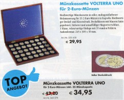 Klapp-Kassette VOLTERRA 2€-Europa 2012 Neu 42€ Für 35 Gedenkmünzen Zum Einlegen Der Verschiedenen EURO-Münzen In Kapseln - Autres & Non Classés