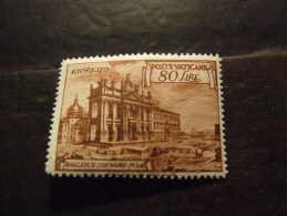 VATICANO 1949 BASILICHE NUOVO 80 L  ** Dent 14X13,25 - Priority Mail