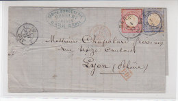 Brief Mit 8, 19 Aus BARR (Elsass) 15.1.73 Nach Lyon / Div. Stempel - Storia Postale