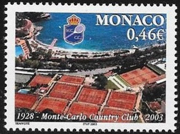 MONACO  -  TIMBRE   N° 2390  -  NEUF -  75E ANNV.  MONTE CARLO   -TENNIS  -  2003 - Unused Stamps