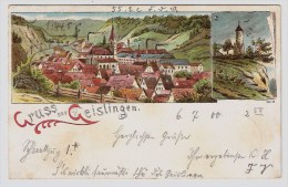 B.W., 1900, " Gruss Aus Geislingen "  , #3463 - Geislingen