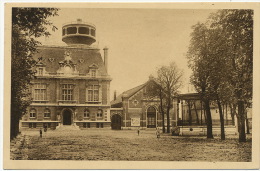 Raismes Mairie Salle Des Fetes Kiosque Chateau Eau 1937  Timbre Jean Jaures  Edit Belurier - Raismes