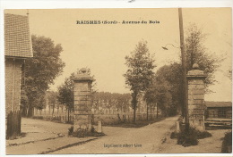 Raismes  Avenue Du Bois  1935  Timbre  Type Paix  Edit Albert Lion - Raismes