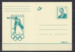 Belgium 1998 Olympic Games 1998 Nagano Postal Stationery Unused  (24947) - Hiver 1998: Nagano