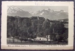 Alte Karte "Wildbad Empfing - Kaufmanns-Erholungsheim Mit Hochfelln Und Hochgern"  Traunstein 1938 - Traunstein