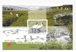 Macau Macao 2015 Wetlands Birds S/S MNH - Unused Stamps