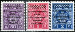 Italy,1941,italian Occupation Of Lubiana,0.50+1+2 Din,Sassone#6/8,MNH * *,signed,see Scan - Lubiana