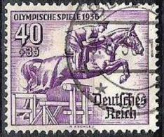Deutsches Reich Allemagne Germany Olympiade 1936: "Springreiten": Michel-No 616 Mit O BERLIN 3.6.36 (Michel € 10.00) - Salto