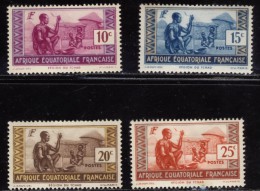 Afrique Equatoriale Française AEF A.E.F. - Neuf - Charnière Y&T 1937 N° 41-43-44-52 Savorgnan De Brazza 30c 40c 45c 1f - Nuevos