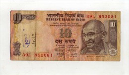 - INDE  . BILLET DE 10 R.  . - Indien