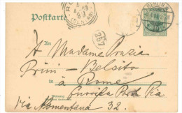 STORIA POSTALE 45 CARTOLINA POSTALE GERMANIA POSTKARTE VIAGGIATA 1903 DA BERLINO VERSO ROMA CONDIZIONI BUONE FRANCOBOLLO - Otros & Sin Clasificación