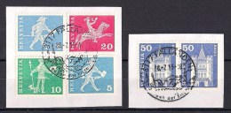 Suisse 1960/63 YT 643A/651A   Mi 696R/699R + 704R  °  Roulette Roll - Rouleaux