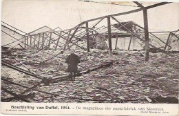 DUFFEL: Beschieting Van Duffel, 1914: De Magazijnen Der Papierfabriek Van Moorees (cliché Mauqouy) - Duffel