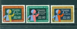 Nations Unies New York 1964 - Michel N. 145/47 - L'Education Au Service Du Progrès - Unused Stamps