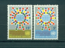 Nations Unies New York 1966 - Michel N. 163/64 - Federation Mondiale Des Associations Pour Le Nations Unies - Unused Stamps