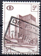 BELGIUM 1953 Brussels Railway Stations - Congress Station -  5f - Brown FU - Sonstige & Ohne Zuordnung