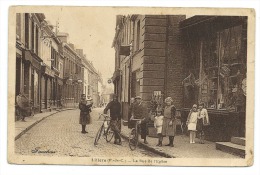 Ancienne CPA Lillers P De C  La Rue De L'église  Devanture De Magasin  "Fauchois" - Lillers