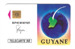 Télécarte  F 105, GUYANE  ARIANESPACE, 50 U, Côte 11 €, 300 000  Ex - 1989