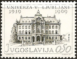 YUGOSLAVIA 1969 50th Anniversary Of Ljubljana University Slovenia MNH - Ungebraucht