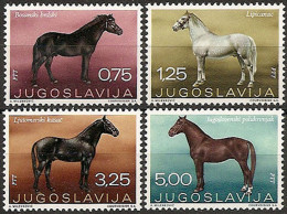 YUGOSLAVIA 1969 Fauna Horses 50th Anniversary Of Veterinary Faculty Croatia Set MNH - Nuevos