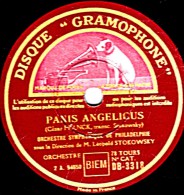 78 Trs 30 Cm état EX - ORCHESTRE SYMPHONIQUE DE PHILADELPHIE -  PANIS ANGELCUS - VALSE TRISTE - 78 T - Disques Pour Gramophone