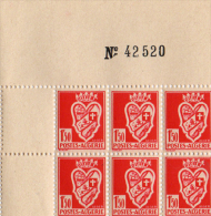 Bloc De Six Timbres ; Armoirie Neuf N° De Planche - Unused Stamps