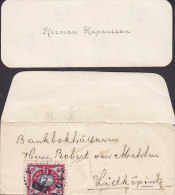 Sweden "Petite" FJELDSTAD 1902 Visit Card & Cover Brief LIDKÖPING (2 Scans) - Briefe U. Dokumente