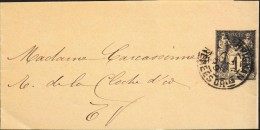 FR 1899 Cachet à Date Perpignan 24.01.1899 - Bande Pour Journal - Pour Mme Carcassinne - Très Bon Etat - - Newspaper Bands