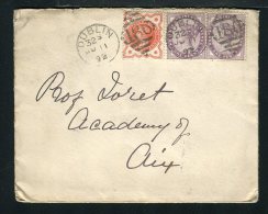 Lettre De Dublin Pour Aix 1892 - Storia Postale