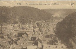 Delcampe - Huy    -   Vue Panoramique Dans Les Gorges Vers Marchin  ;   La Gare;   1912 Naar  Le Louroux-Béconnais - Huy