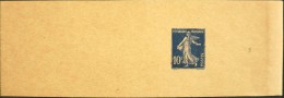 FR 1907/39 - Entier Postal NEUF 279-BJ1 - 10c Outremer Date 804 - Bande Pour Journaux Neuve - Très Bon Etat - - Streifbänder