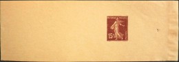 FR 1907/39 - Entier Postal NEUF 189-BJ1 - 15c Brun Date 251 - Bande Pour Journaux Neuve - Très Bon Etat - - Bandes Pour Journaux