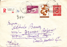 Fruits - Noix - Bulgarie - Lettre Recommandée De 1963 - Oblitération Sofia - Expédié Vers L' Italie - Brunico - Covers & Documents