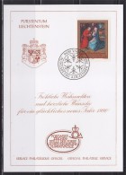 = Carte De Bonne Année Vaduz 4.12.89 Liechtenstein Service Philatélique Officiel - Storia Postale